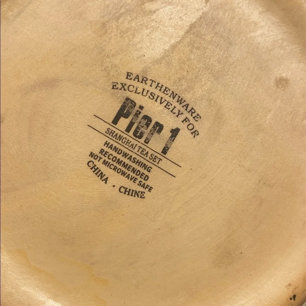Pier 1 Earthenware Shanghai Tea Set